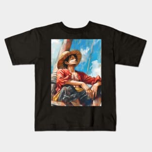 Pirate Odyssey: Anime-Manga Legacy, Mythical Islands, and Swashbuckling Excitement Kids T-Shirt